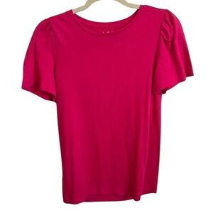 LOFT Puff Sleeve Tee Pink XXSP